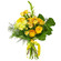 Yellow bouquet of roses and chrysanthemum. Varna