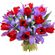 bouquet of tulips and irises. Varna